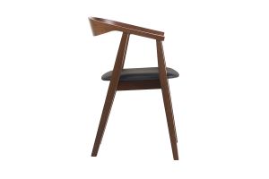 Sedie design in stile scandinavo nero e legno scuro (set di 2) BAHIA