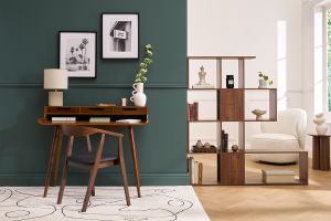 Sedie design in stile scandinavo nero e legno scuro (set di 2) BAHIA