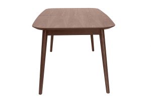 Table extensible rallonges intégrées rectangulaire en bois foncé noyer L160-210 cm ANK