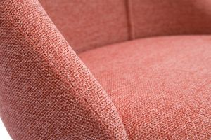 Chaises scandinaves en tissu effet velours texturé terracotta et bois clair (lot de 2) HIGGINS