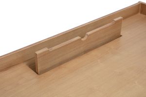 Bureau scandinave bois clair avec rangements 2 tiroirs L100 cm HALLEN