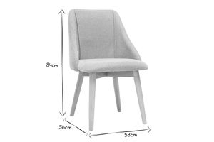 Chaises scandinaves en tissu effet velours texturé terracotta et bois clair (lot de 2) HIGGINS