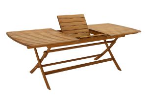 Table de jardin extensible rallonges intégrées en bois massif L180-240 cm CANOPEE