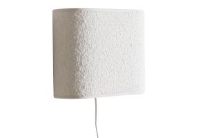 Applique murale en tissu effet laine bouclée écru H20 cm TESSA