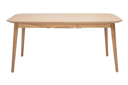 Table extensible rallonges intégrées rectangulaire en bois clair chêne L160-210 cm ANK