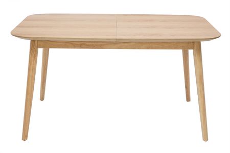 Table extensible rallonges intégrées rectangulaire en bois clair chêne L140-170 cm ANK