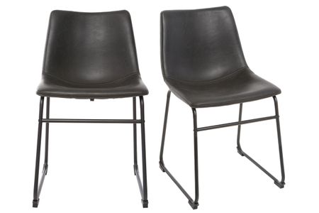 Chaises industrielles noires (lot de 2) NEW ROCK