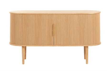 Buffet vintage en bois clair chêne 2 portes coulissantes L138 cm EPIC
