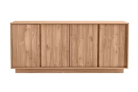 Buffet scandinave finition bois chêne 4 portes L180 cm COMO