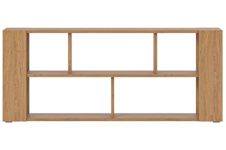 Bibliothèque basse ouverte design finition bois clair chêne L167.5 cm MUSSO