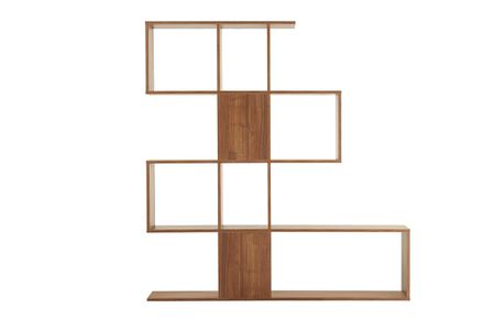 Bibliothèque séparateur design finition bois noyer L139 cm COMO