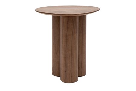Table d'appoint design bois foncé noyer L44 cm HOLLEN