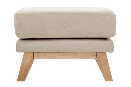 Pouf poggiapiedi scandinavo sfoderabile beige OSLO