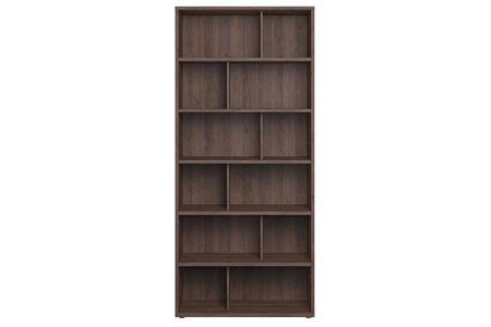 Bibliothèque design finition bois foncé noyer L92 cm EPURE