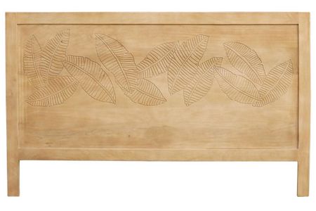 Tête de lit en bois manguier massif gravé L165 cm VIBES