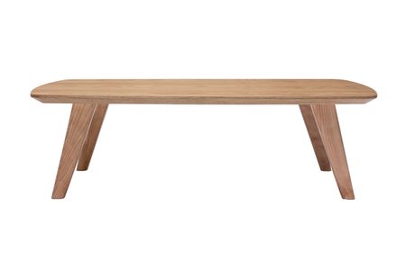Table basse rectangulaire scandinave bois clair L120cm FIFTIES