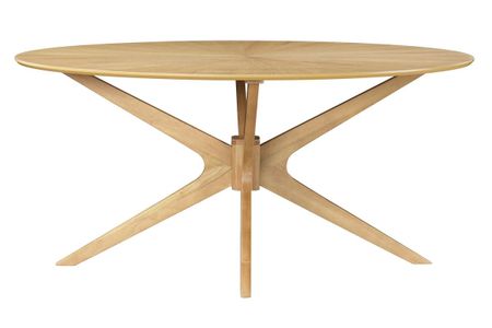 Table à manger design ovale chêne L160 cm DIELLI