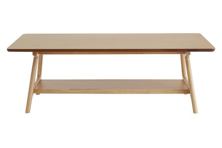 Table basse rectangulaire scandinave finition chêne L120 cm BAKAR