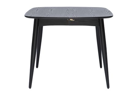 Table à manger extensible carrée en bois noir L90-130 cm NORDECO