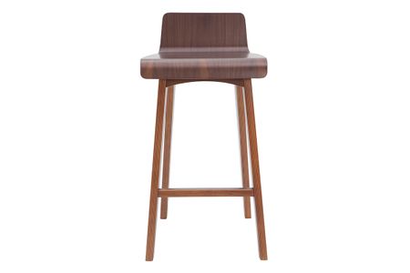 Chaise de bar scandinave bois foncé H65 cm BALTIK