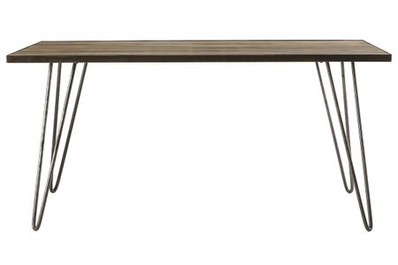 Table à manger industrielle bois manguier massif et métal L160 cm ATELIER