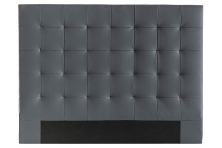 Tête de lit capitonnée gris foncé L160 cm HALCIONA