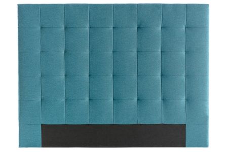 Tête de lit capitonnée en tissu bleu canard L160 cm HALCIONA