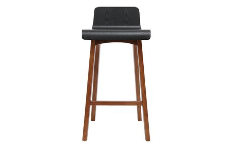 Chaise de bar scandinave noir et bois foncé H65 cm BALTIK
