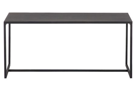 Table basse rectangulaire design métal noir L100 cm KARL