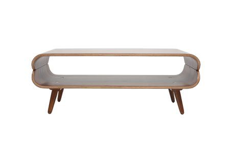 Table basse rectangulaire vintage bois foncé noyer L118 cm TAKLA