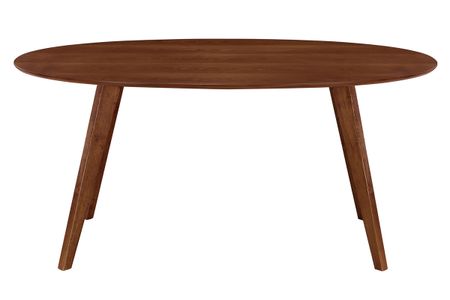 Table à manger vintage ovale en bois foncé L160 cm MARIK