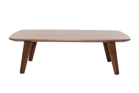 Table basse rectangulaire vintage bois foncé noyer L120cm FIFTIES