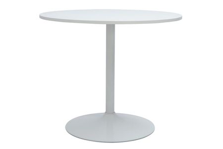 Table à manger design ronde blanche D90 cm CALISTA
