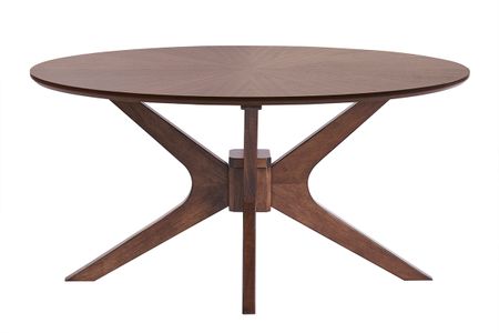 Table basse ovale bois foncé noyer L90 cm DIELLI