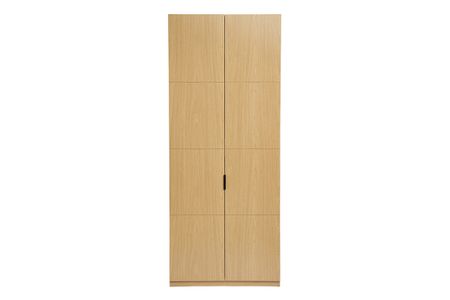 Armoire dressing avec 2 penderies finition bois chêne L90 cm GARENCE