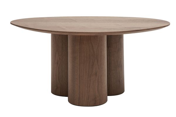 Table basse design bois foncé noyer L78 cm HOLLEN