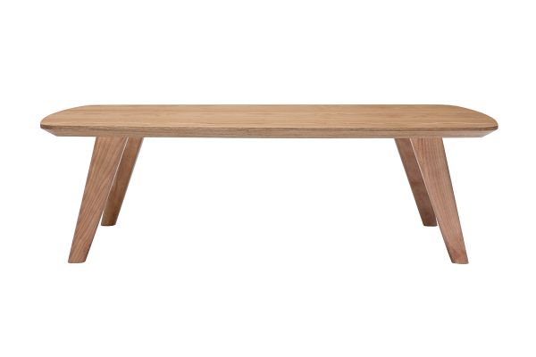 Table basse rectangulaire scandinave bois clair L120cm FIFTIES