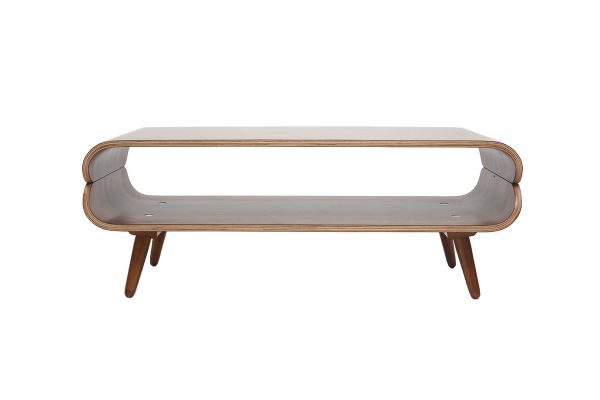 Table basse rectangulaire vintage bois foncé noyer L118 cm TAKLA