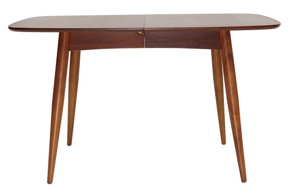 Table à manger extensible rectangulaire en bois foncé L130-160 cm NORDECO