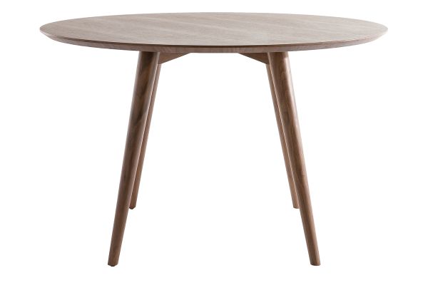 Table à manger design ronde noyer D120 cm LIVIA