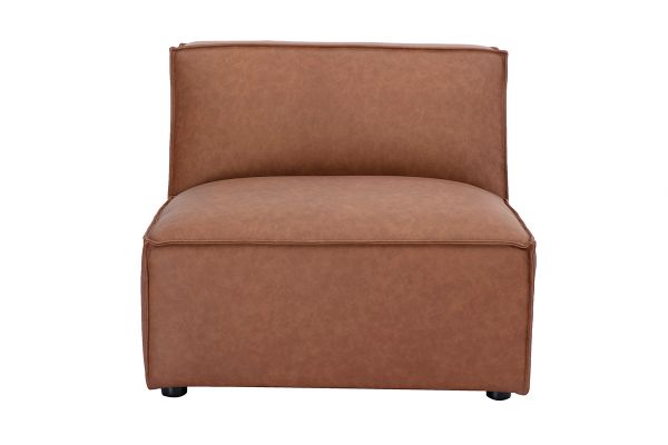 Module droit pour canapé en cuir marron SPLIT