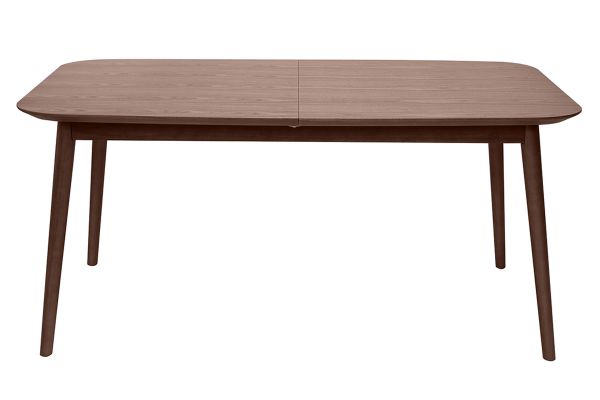 Table extensible rallonges intégrées rectangulaire en bois foncé noyer L160-210 cm ANK