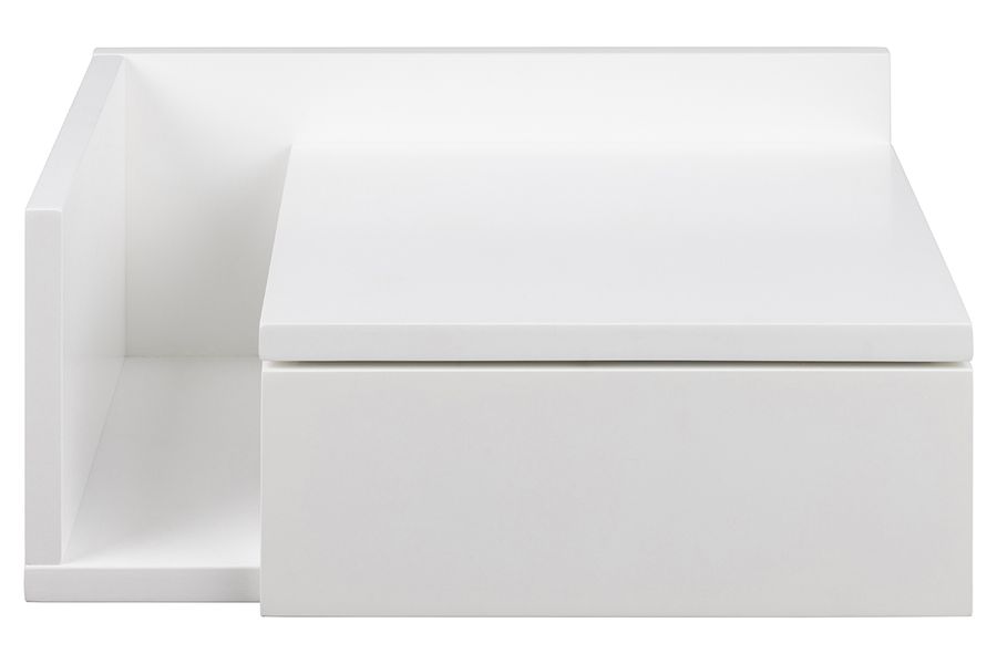 Table de chevet murale blanche avec tiroir NASTY