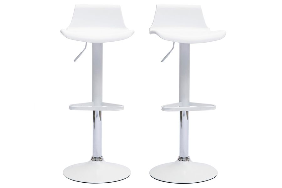Sgabelli da bar design regolabili bianco 360° (set di 360) KRONOS