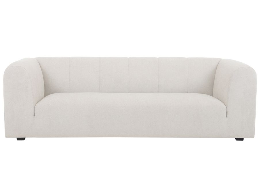 Divano design in tessuto beige 4 posti OLIVEIRO