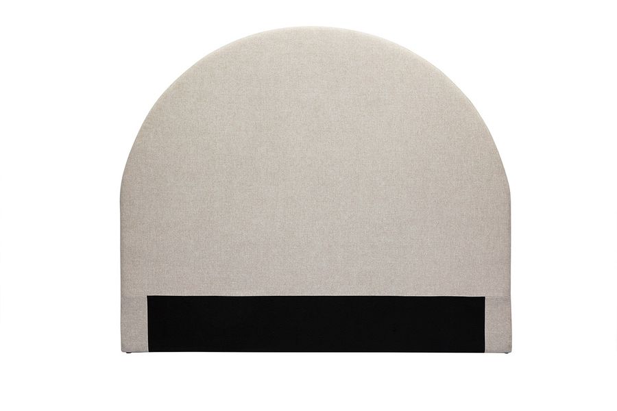 Tête de lit ronde en tissu beige L160 cm NAOMY