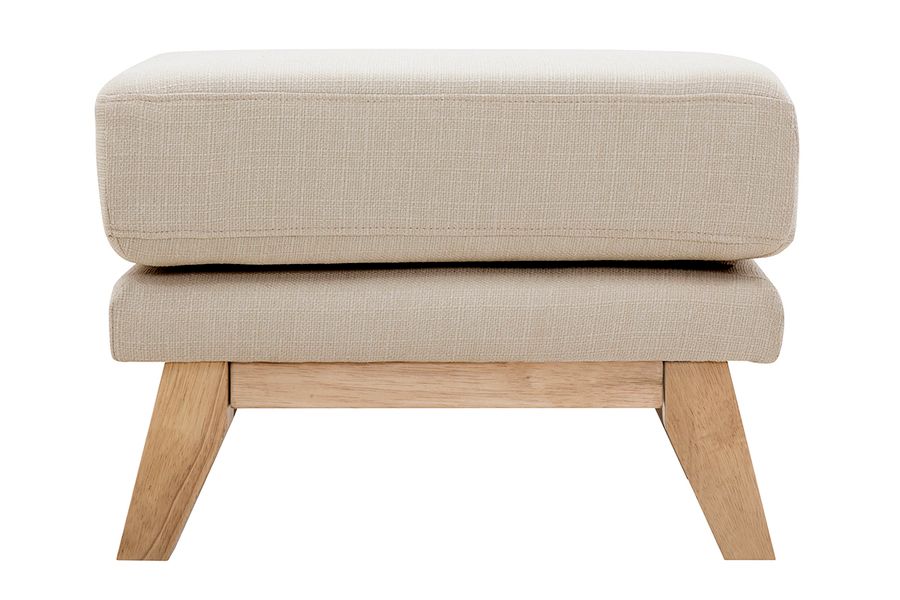 Puf reposapiés nórdico desenfundable beige OSLO