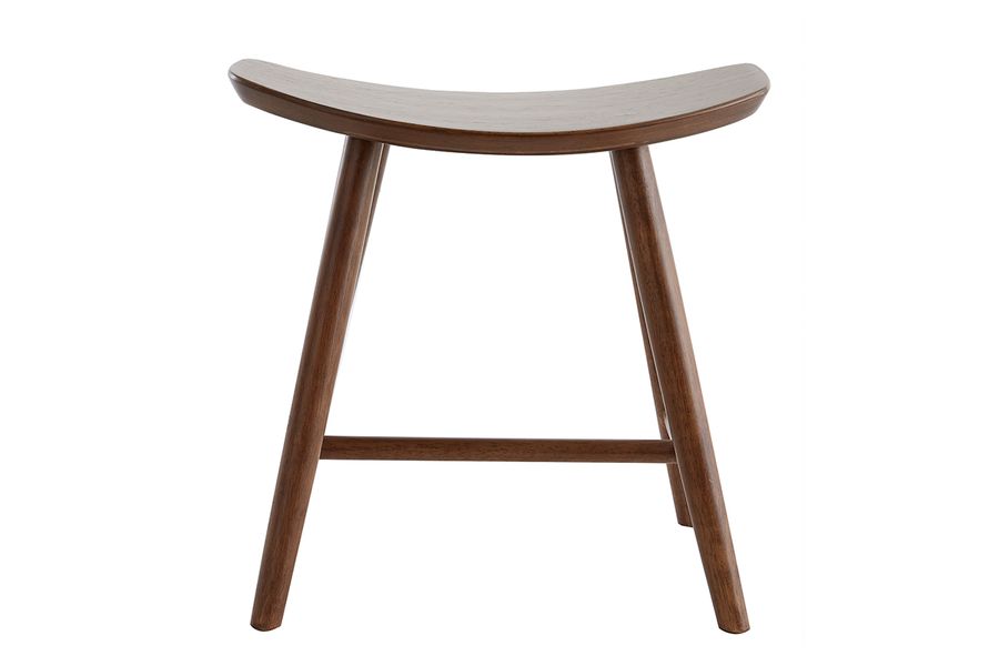 Sgabello basso in legno scuro H46.5 DEMORY
