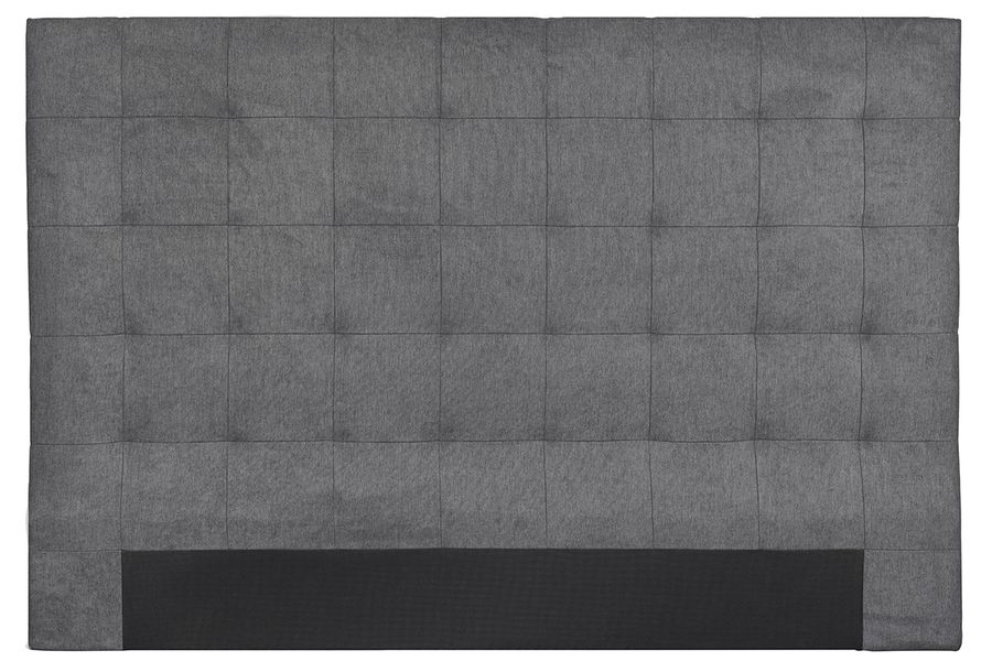 Tête de lit capitonnée en tissu gris anthracite L180 cm HALCIONA