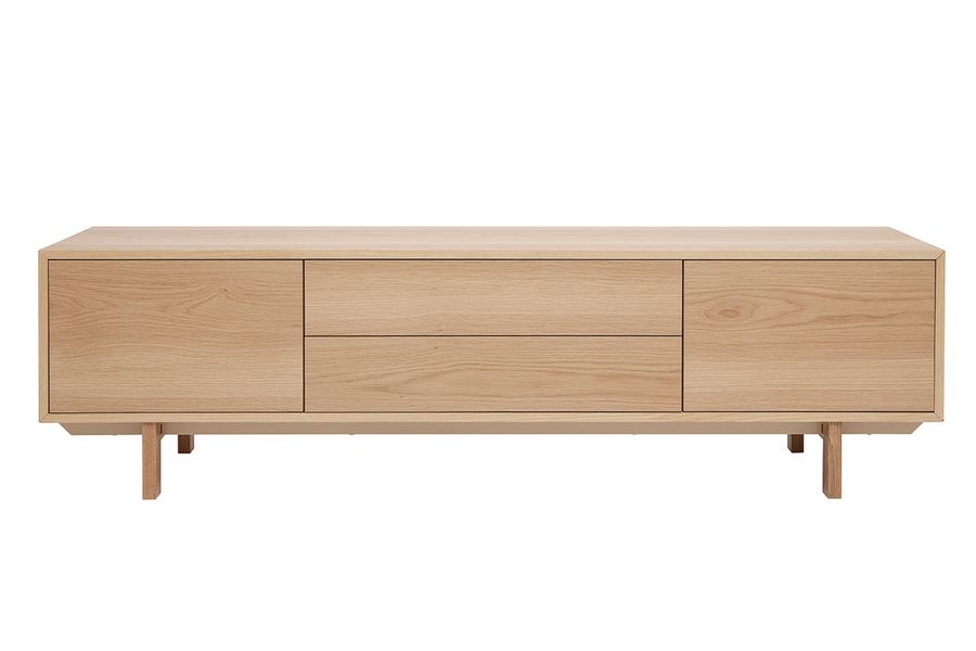 Mobile TV scandinavo legno chiaro L180 cm SID